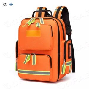 Emergency Trauma Backpack, First Aid Bag with Reflective,Large Capacity First Aid Back Pack Bag,For Outings Daycare (Orange)