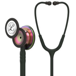 Littmann® Classic III™ Stethoscope 5870 Rainbow-Finish Chestpiece Black Tube Black Stem 27 in