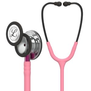 Littmann Classic III Steth Mirror Finish Chestpiece PearlPink Tube Pink Stem Black Edition – 5962